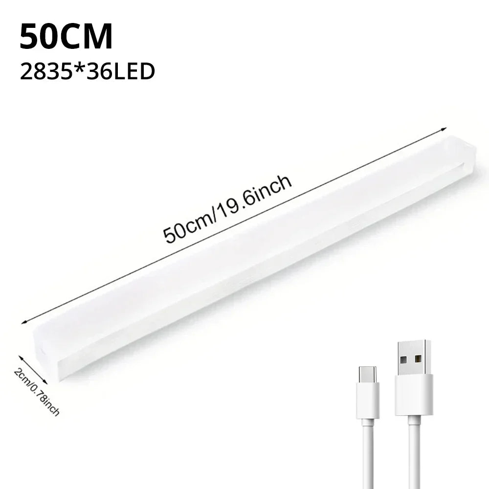 Motion Sensor Night Lights Wireless LED Lamp USB Rechargeable Magnetic For Wardrobe Room Closet Kitchen Aisle Tube Detector Bulb