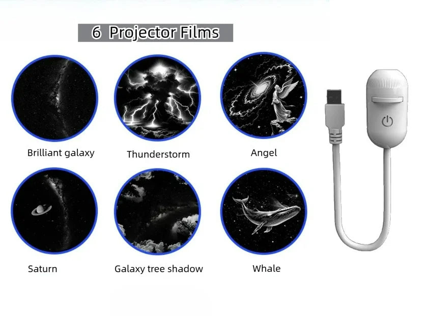 Galaxy Star Projector 2 in 1 Night Light