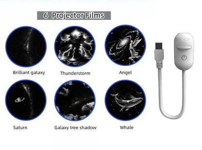 Galaxy Star Projector 2 in 1 Night Light