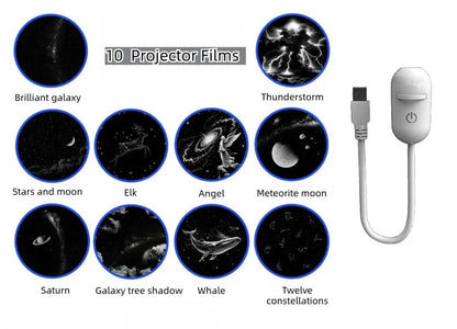Galaxy Star Projector 2 in 1 Night Light