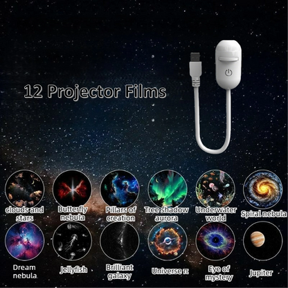 Galaxy Star Projector 2 in 1 Night Light