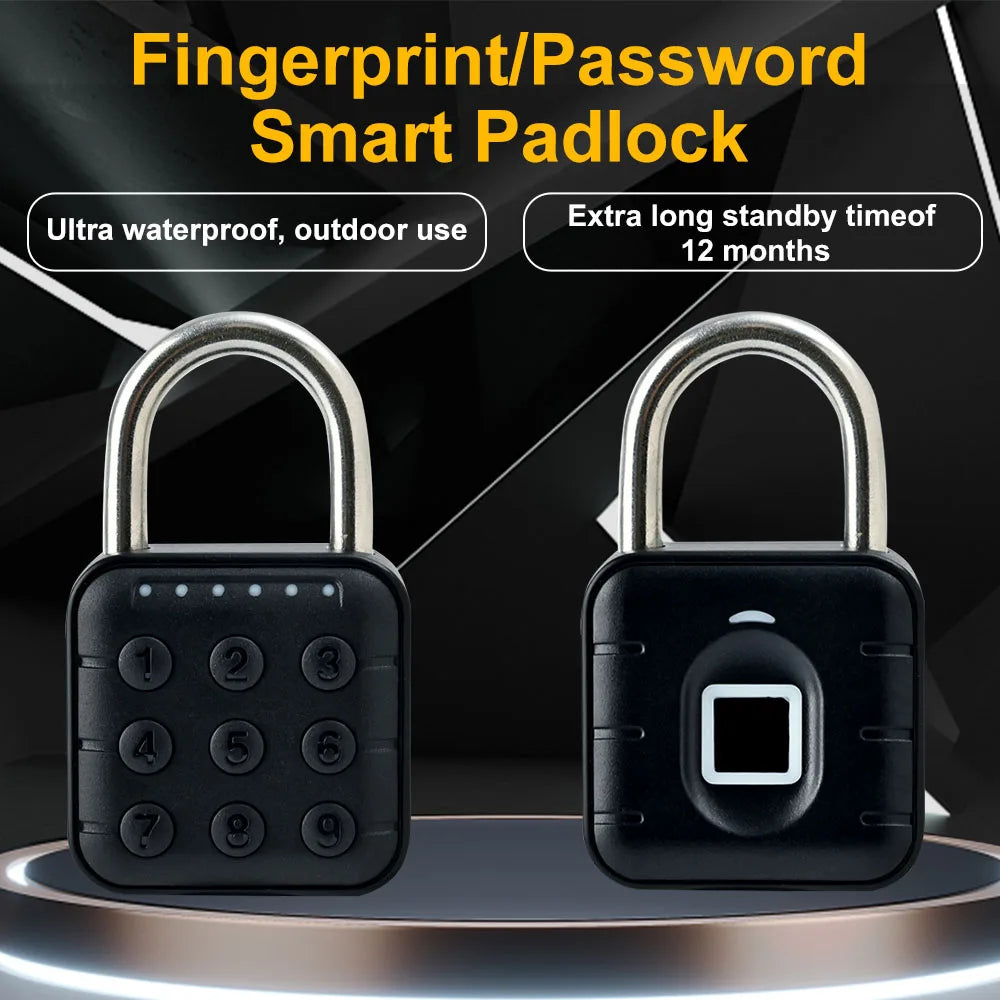 Smart-Vorhängeschloss mit Fingerabdruck