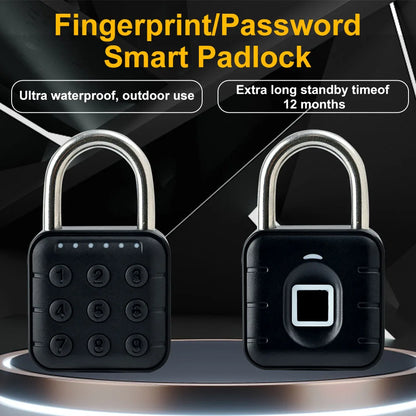 Smart-Vorhängeschloss mit Fingerabdruck