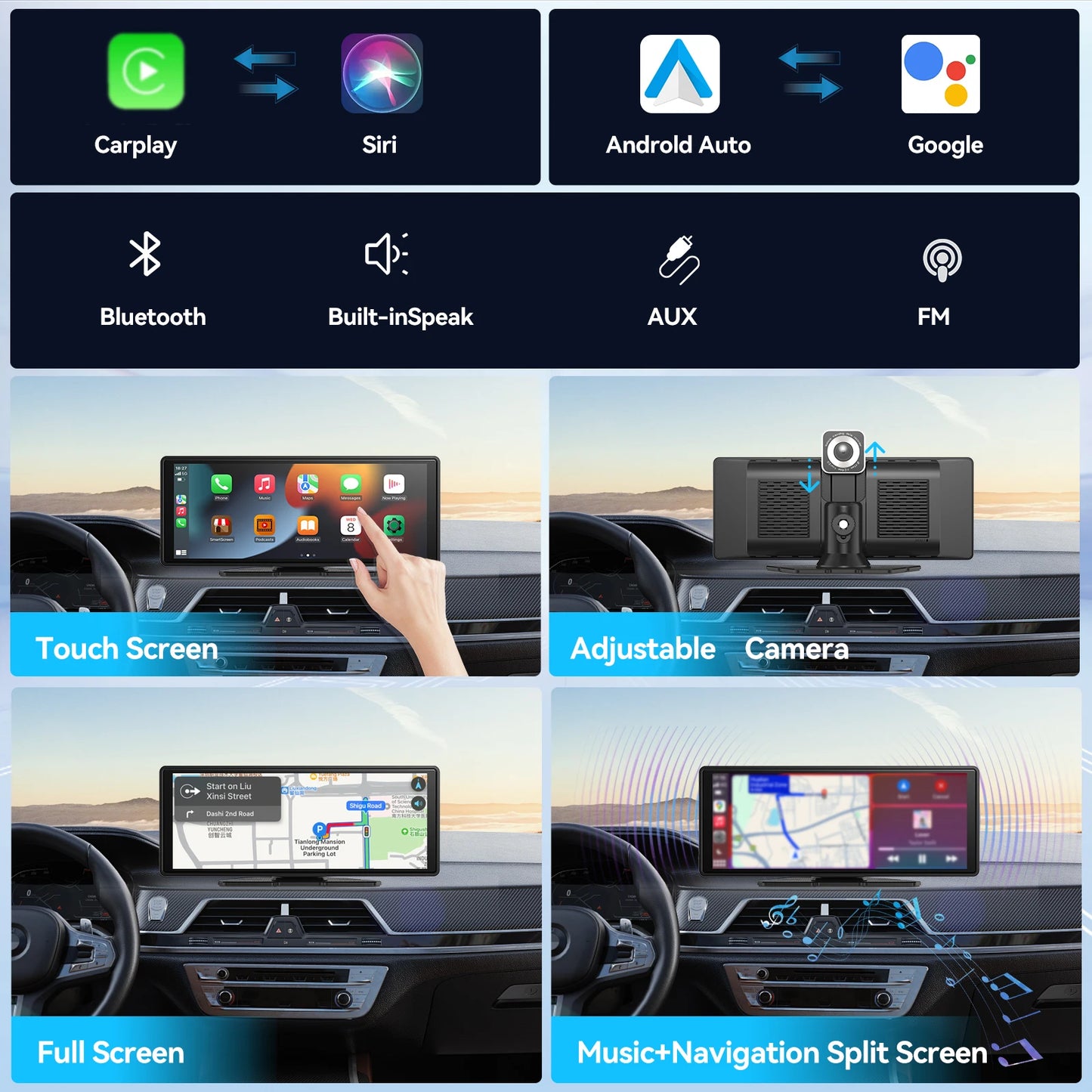 Carplay Screen for Car with Android Auto