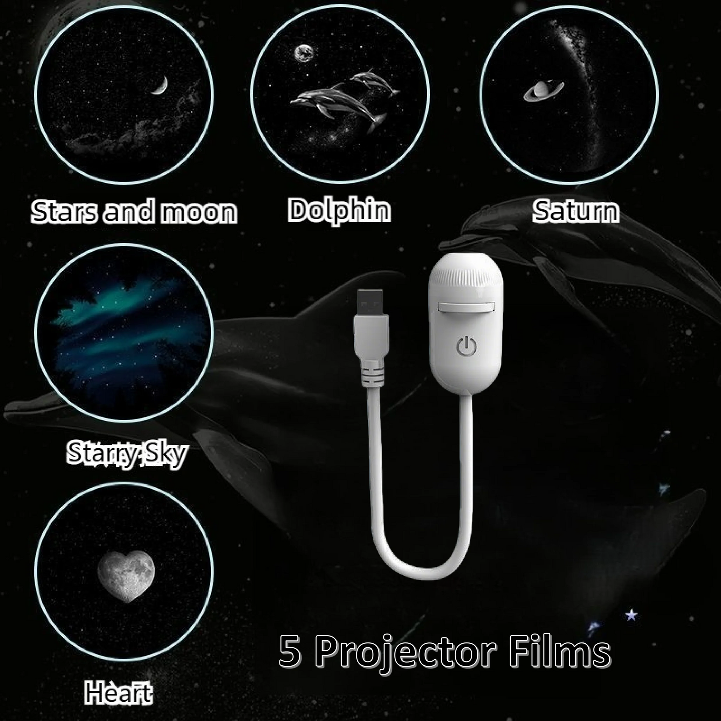 Galaxy Star Projector 2 in 1 Night Light